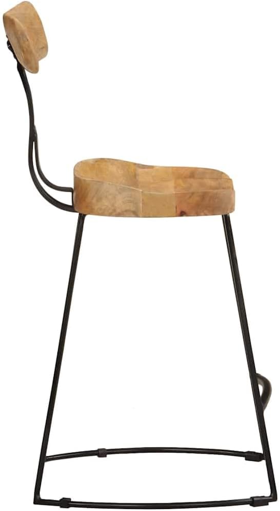 Hokery barowe 2 szt. z litego drewna mango, 49x43x79 cm – eleganckie i trwałe meble do baru i domu