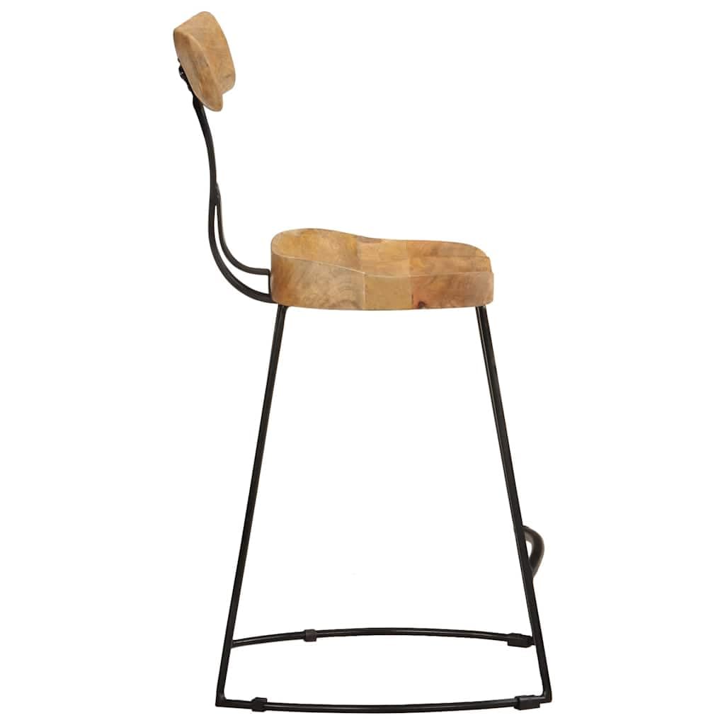 Hokery barowe 2 szt. z litego drewna mango, 49x43x79 cm – eleganckie i trwałe meble do baru i domu