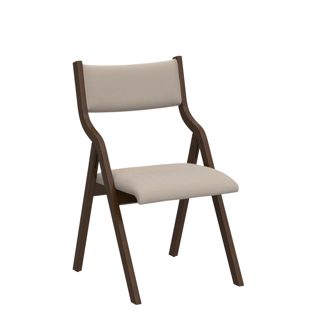 Krzesła do Jadalni Składane, Tapicerowane Taupe, Wys. Siedziska 45 cm - Wielofunkcyjne Krzesła Modern Design