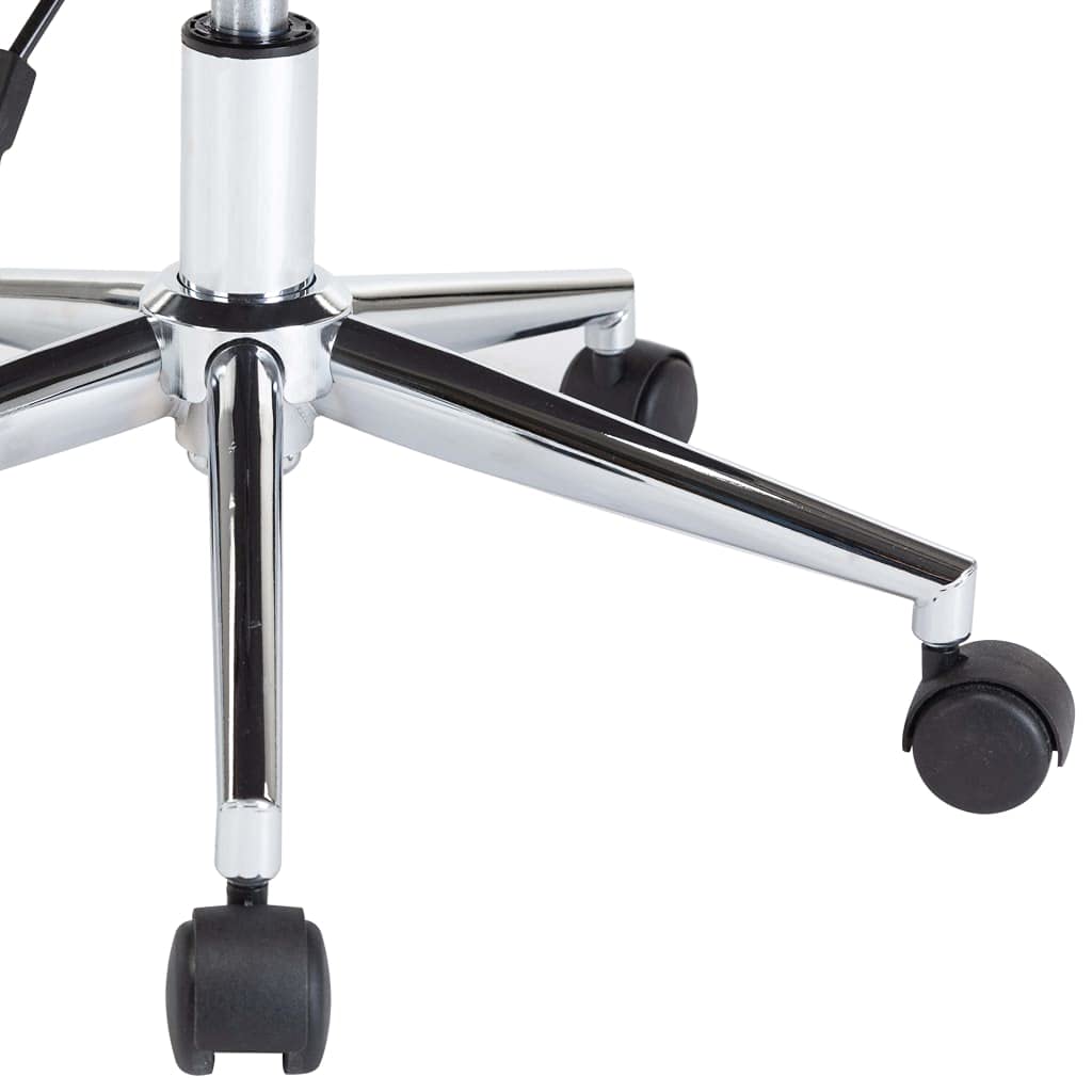 Stylowe Obrotowe krzesło biurowe, czarne, gięte drewno i sztuczna skóra - chromowe nogi