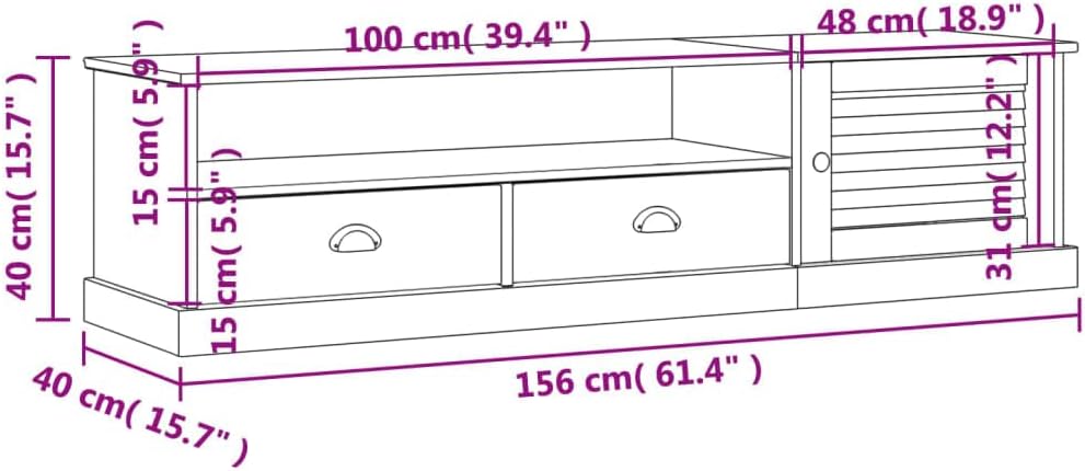 Szafka RTV z Litego Drewna Sosnowego, Szafka pod telewizor z drewna sosny