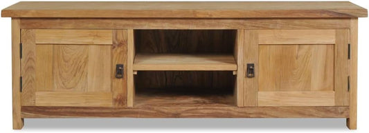 Skandynawska Szafka RTV z Litego Drewna Tekowego, skandynawska szafka pod telewizor 120cm