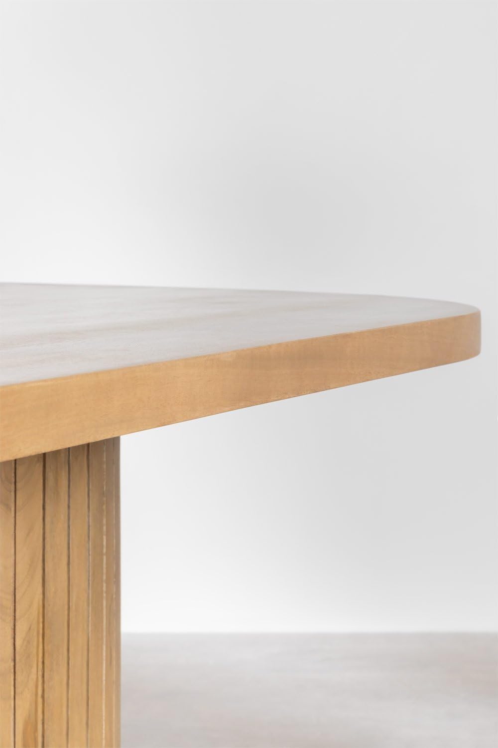 Owalny stół do jadalni z drewna mango 160cm x 45cm x 56cm - stół z drewna mango w stylu skandynawskim