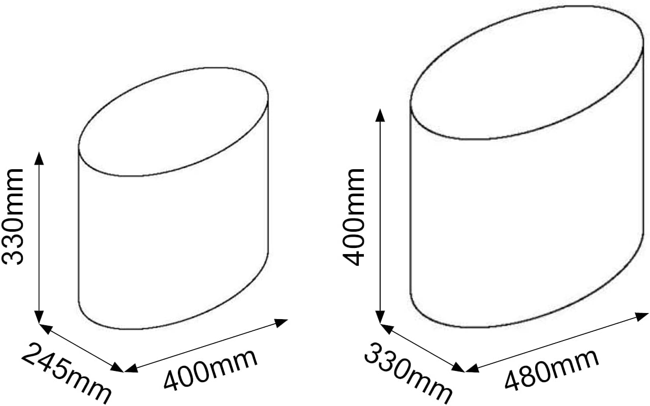 Zestaw stylowych stolików kawowych, dąb, drewno naturalne, 2 sztuki, nowoczesny design - owalne stoliki z drewna