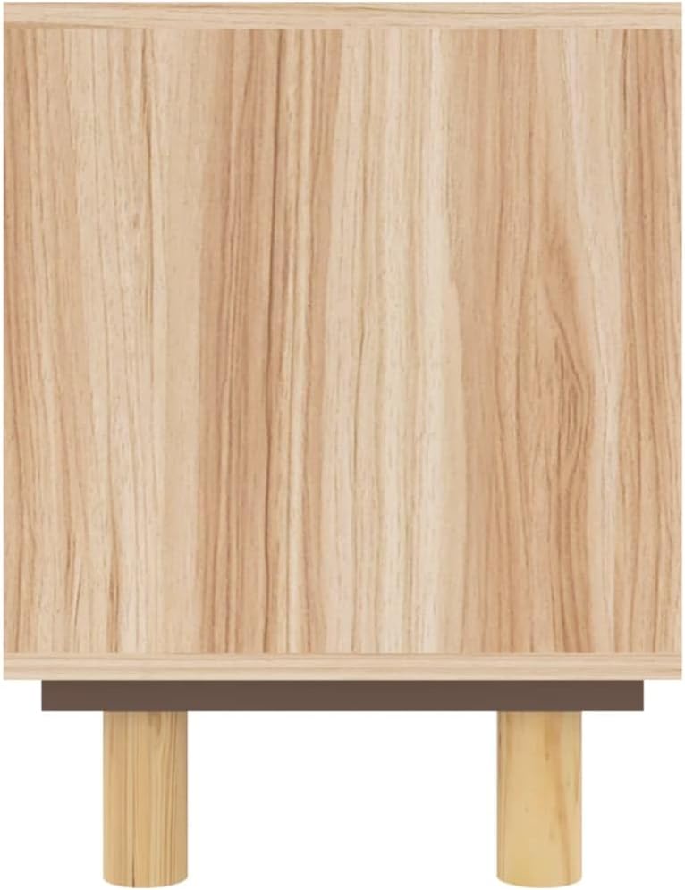 Klasyczny Stolik RTV Drewno Sosnowe - Drewniano rattanowa szafka pod tv