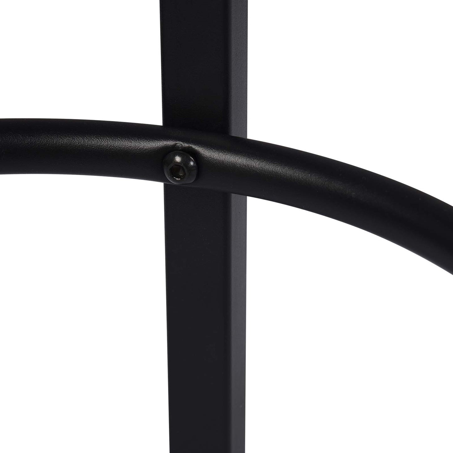 Zestaw 2 stołków barowych z okrągłym siedziskiem – krzesła barowe z płyty MDF i metalu, czarne, 30x71 cm