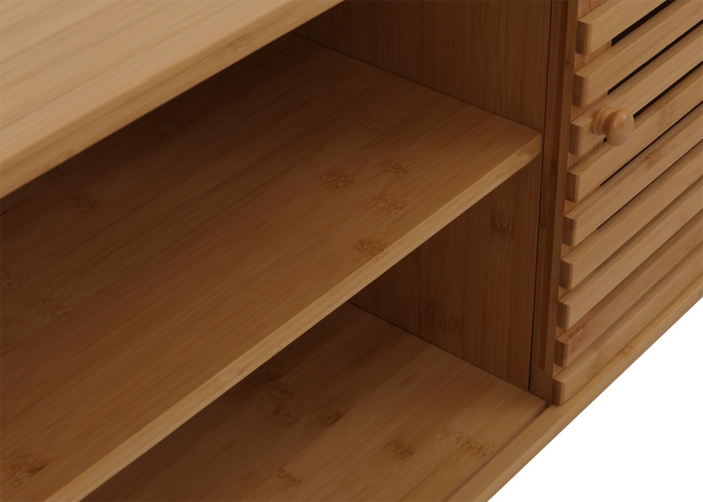 Bambusowa szafka pod telewizor, szafka pod telewizor, komoda, schowki, certyfikat MVG, 50 x 140 x 40 cm