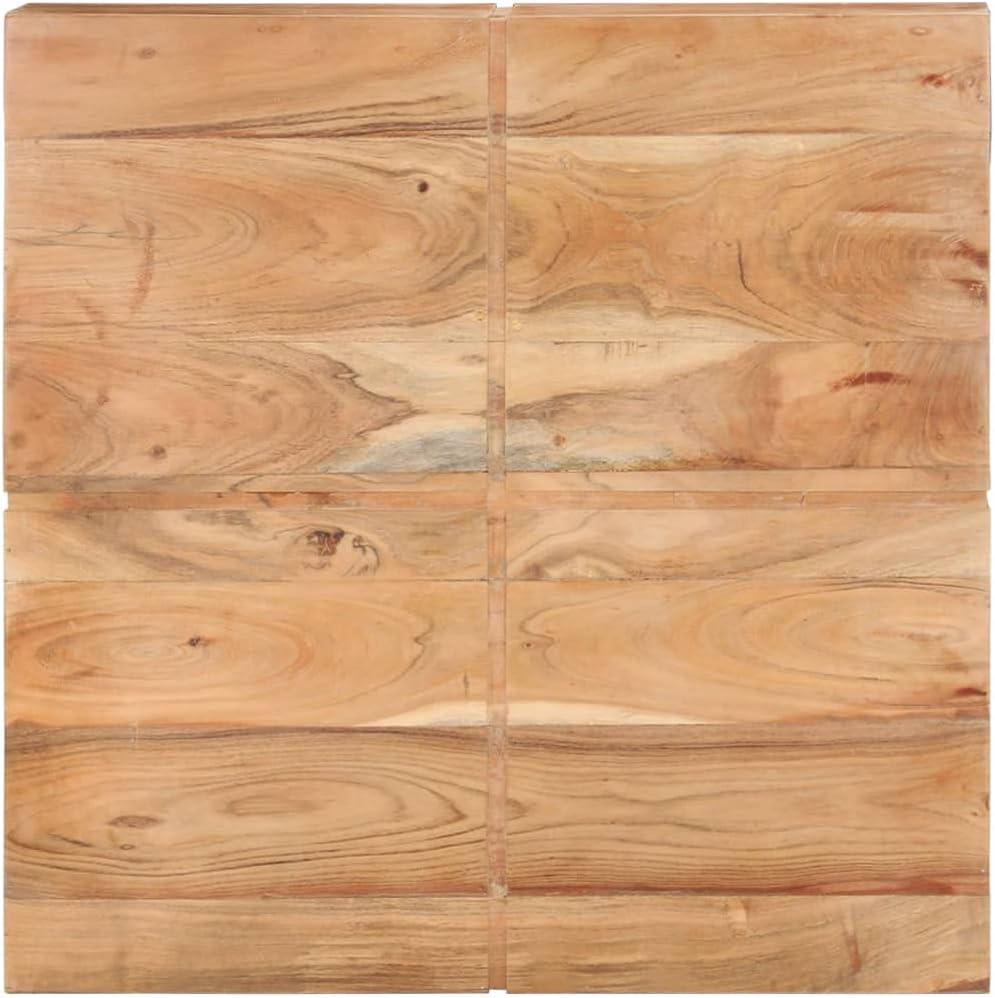 Stolik kawowy 80x80x28 cm, lite drewno akacjowe, nowoczesny design - kwadratowy stolik kawowy z drewna akacji