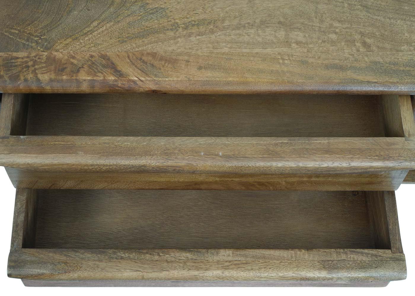 Szafka RTV z Litego Drewna Mango w stylu skandynawskim, prosta nowoczesna szafka pod telewizor 110cm