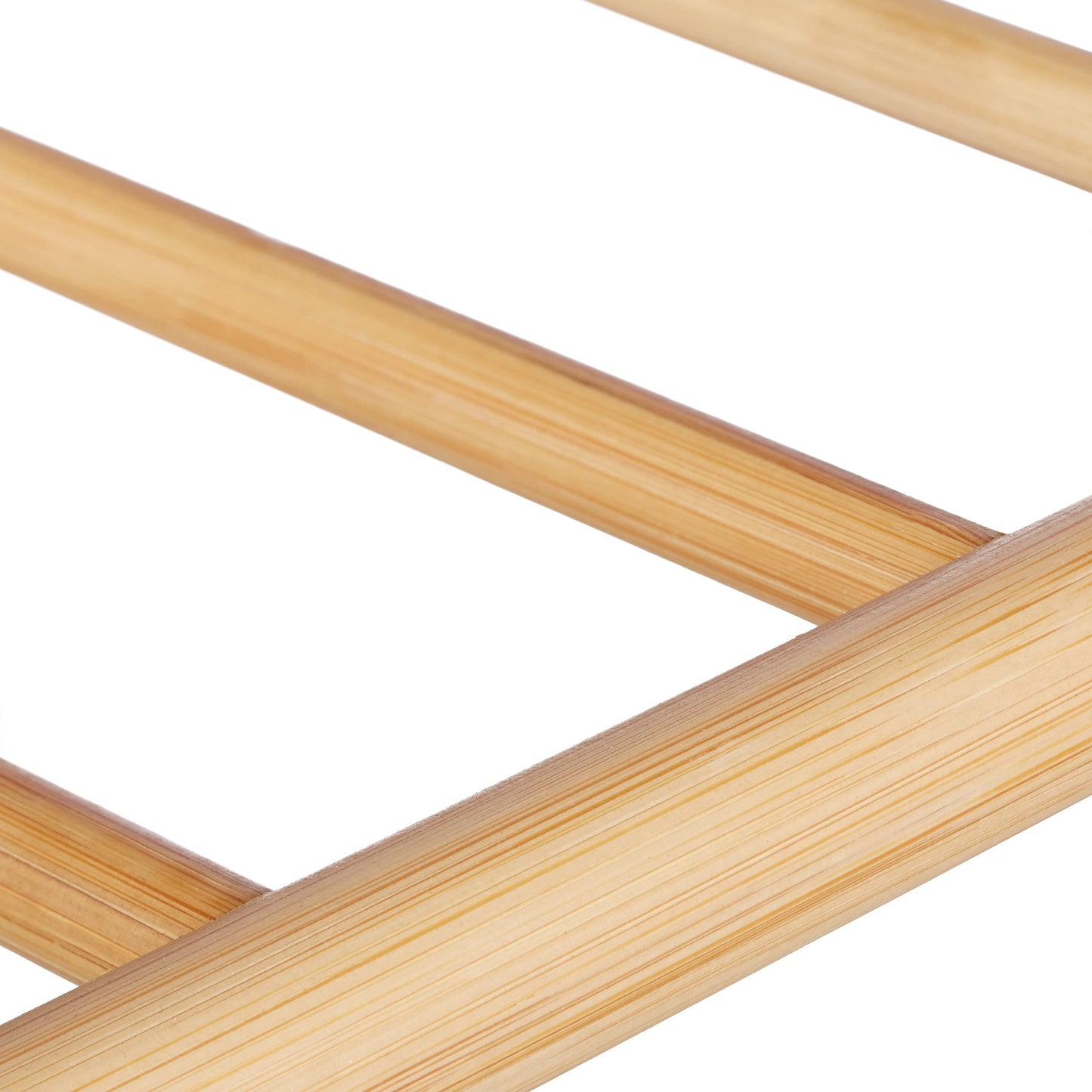 Bambusowa ławka na buty dla 2 osób, ławka do przechowywania do 4 par butów, szare siedzisko