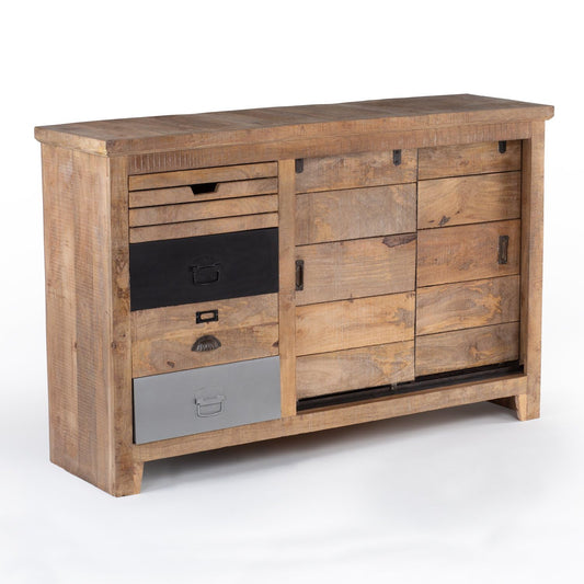 Kredens 80cm z Drewna Mango, Komoda w stylu skandynawskim, Drewniana komoda 80cm wysokości