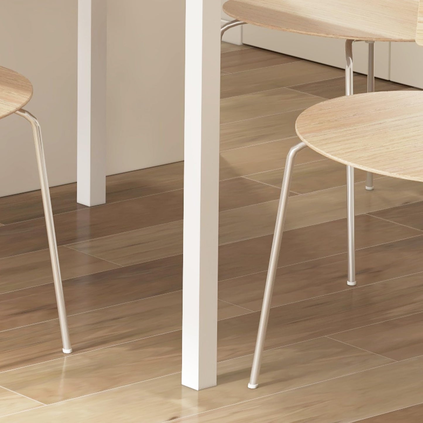 Nowoczesny Rozkładany Stół Jadalny, stół z dużym blatem dla 6 osób, biało-brązowy stół 110cm