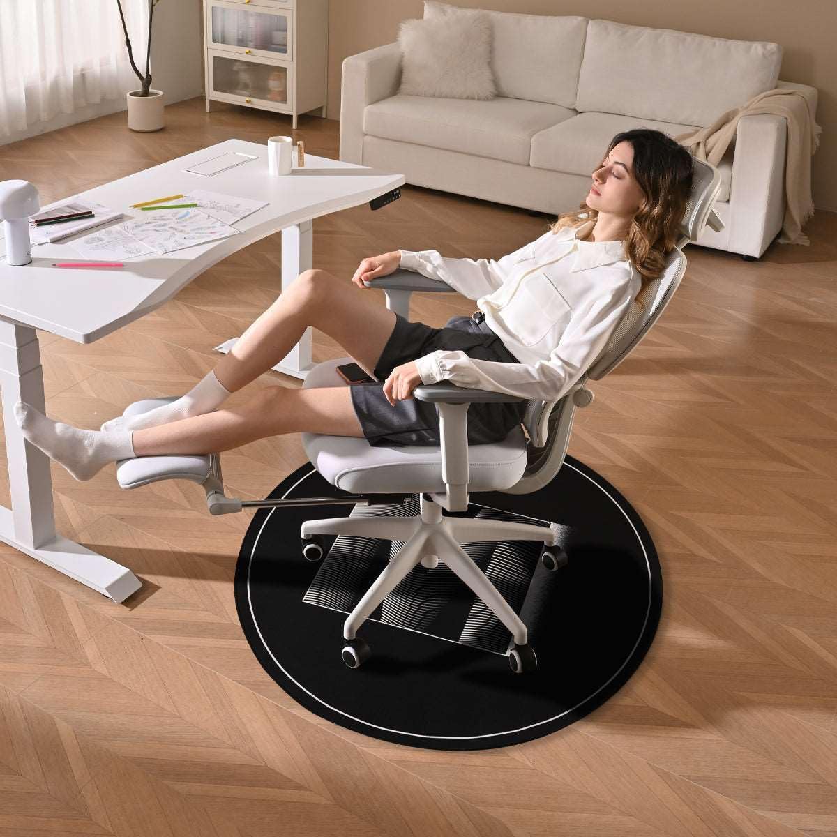 Ergonomiczne krzesło biurowe, 3-stopniowa regulacja lędźwiowa, regulowany podłokietnik i zagłówek z podnóżkiem, ochrona kręgosłupa, korekcja postawy siedzącej