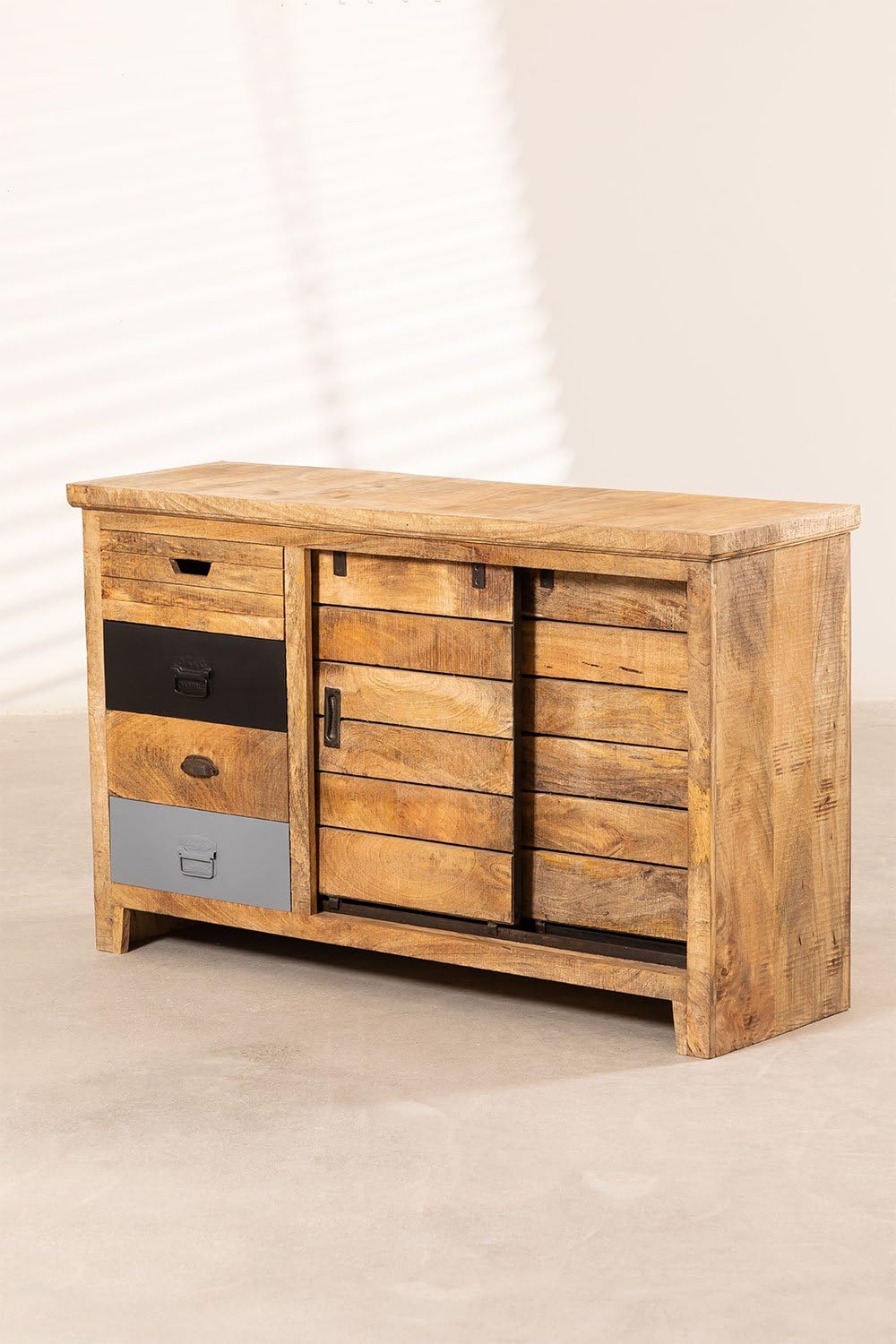 Kredens 80cm z Drewna Mango, Komoda w stylu skandynawskim, Drewniana komoda 80cm wysokości