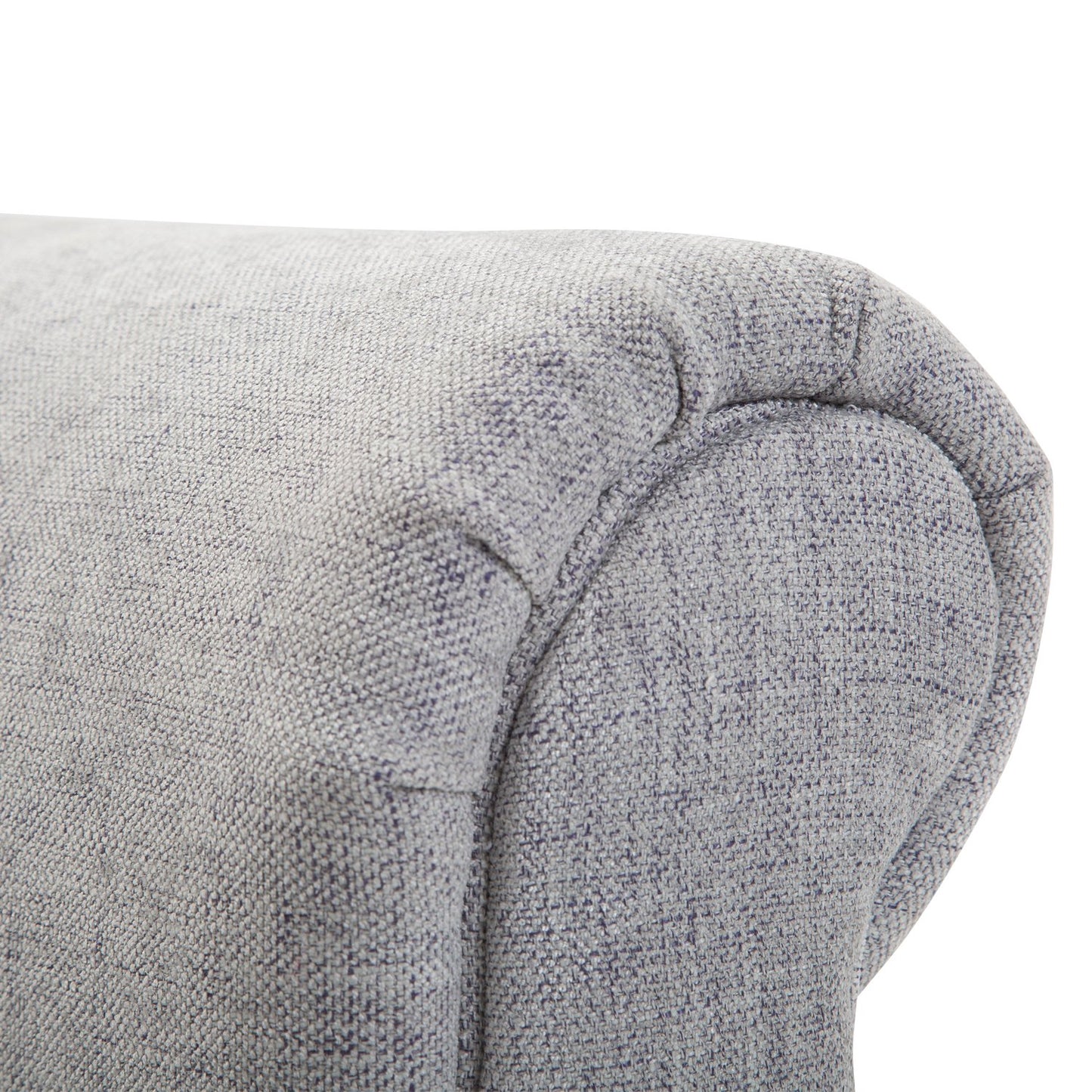 Jasnoszara Ławka tapicerowana do przedpokoju – elegancka ławka do przedpokoju i sypialni z funkcją spania, lniana, 103x48x38 cm