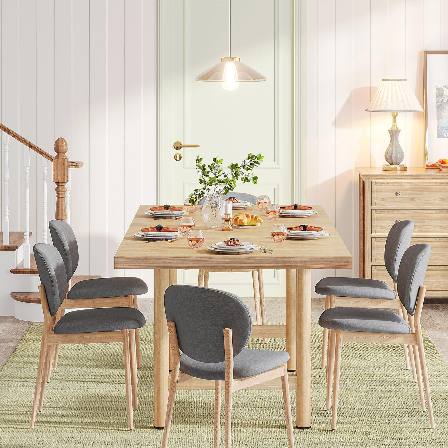 Stół do Jadalni Drewniany 160x80 cm – Prostokątny dla 6 Osób, Nowoczesny Design, Duzy stol do jadalni