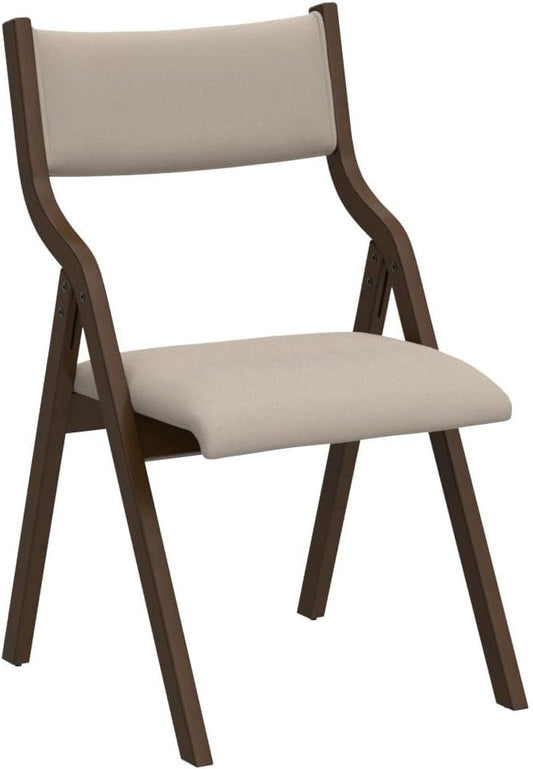 Krzesła do Jadalni Składane, Tapicerowane Taupe, Wys. Siedziska 45 cm - Wielofunkcyjne Krzesła Modern Design