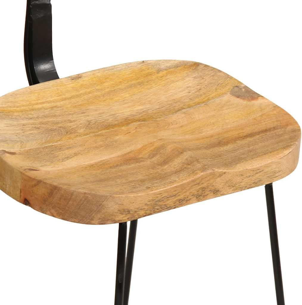 Hokery barowe 2 szt. z litego drewna mango, 49x43x79 cm – eleganckie i trwałe meble do baru i domu