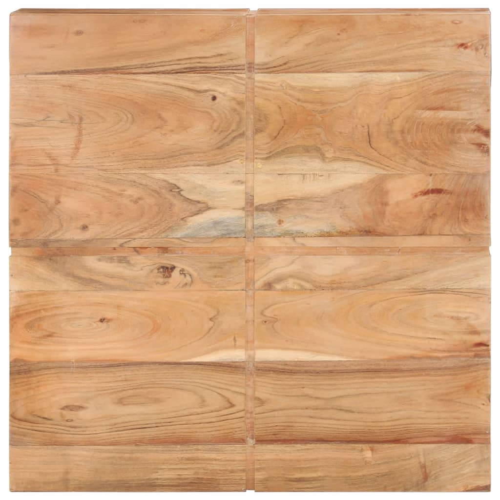 Stolik kawowy 80x80x28 cm, lite drewno akacjowe, nowoczesny design - kwadratowy stolik kawowy z drewna akacji