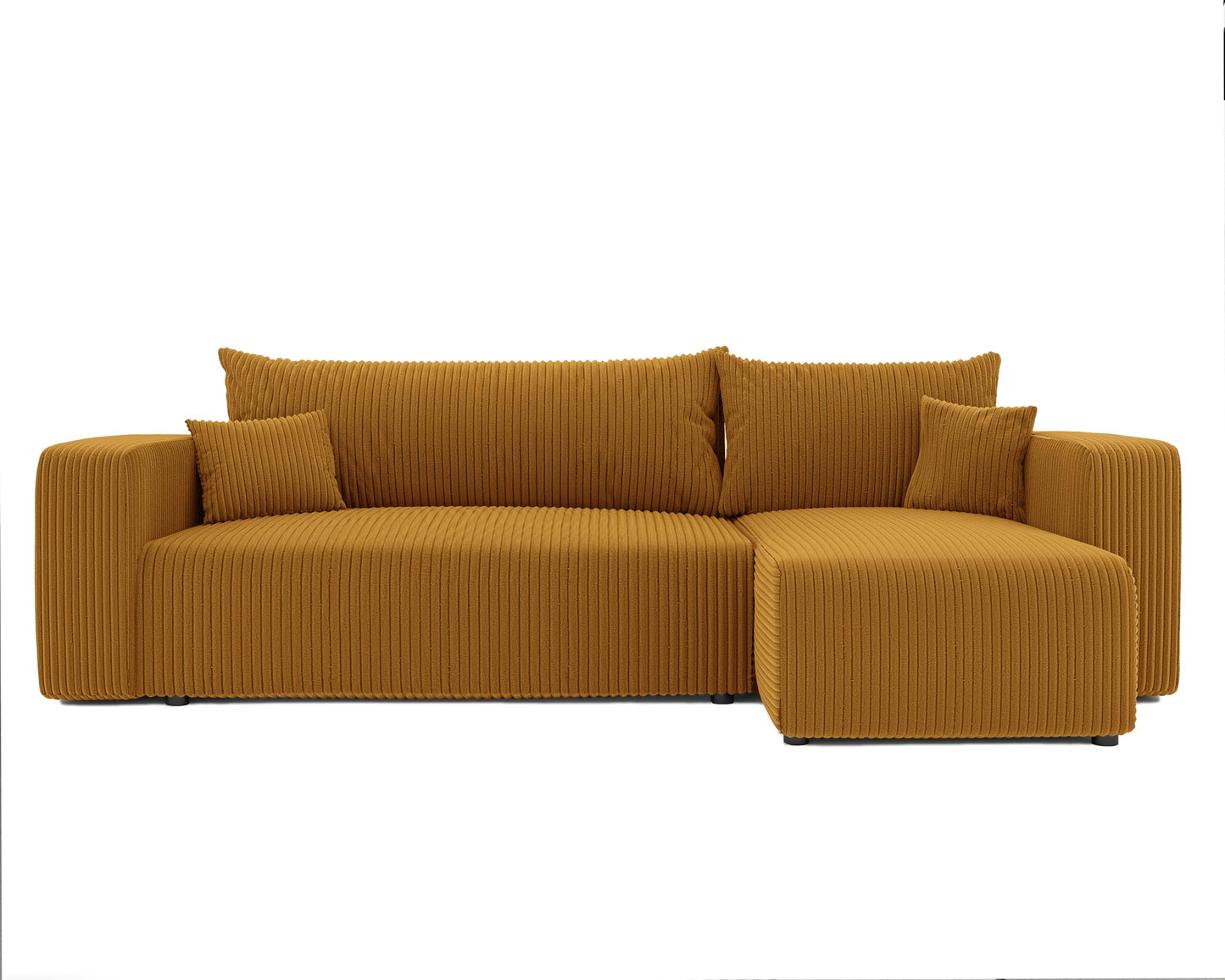 Sofa z funkcją spania, 145 x 248 cm, 3-osobowa, narożnik ze skrzynią na pościel, sofa do spania, do salonu