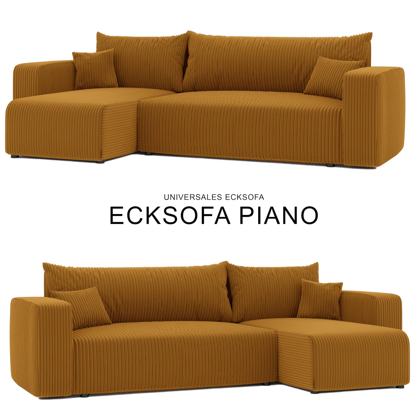 Sofa z funkcją spania, 145 x 248 cm, 3-osobowa, narożnik ze skrzynią na pościel, sofa do spania, do salonu